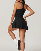 Square-Neck Tank & Tennis Skirt Set
