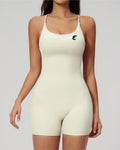 Cross-Back Shorts Romper