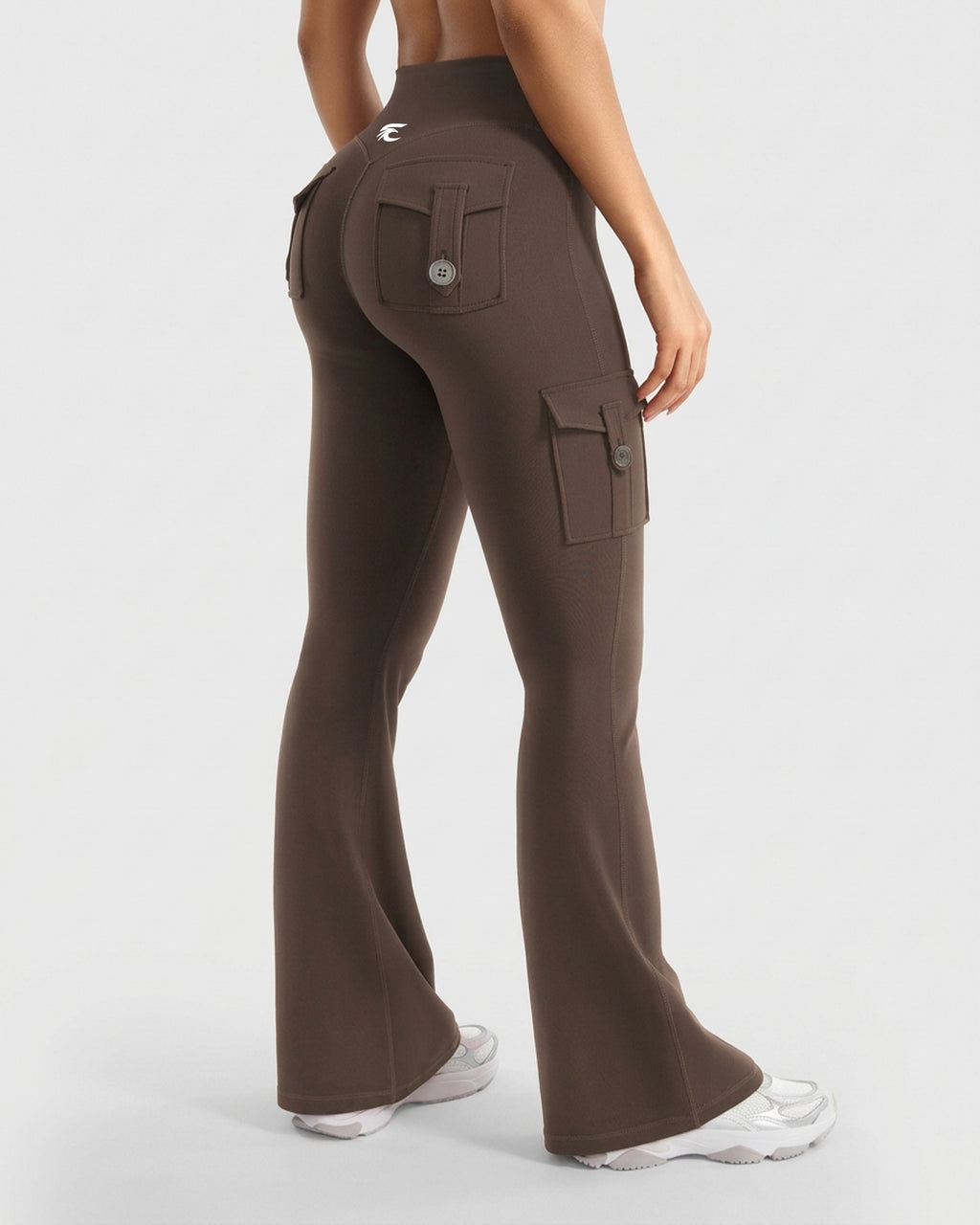 High-Waist Cargo Flare Pants