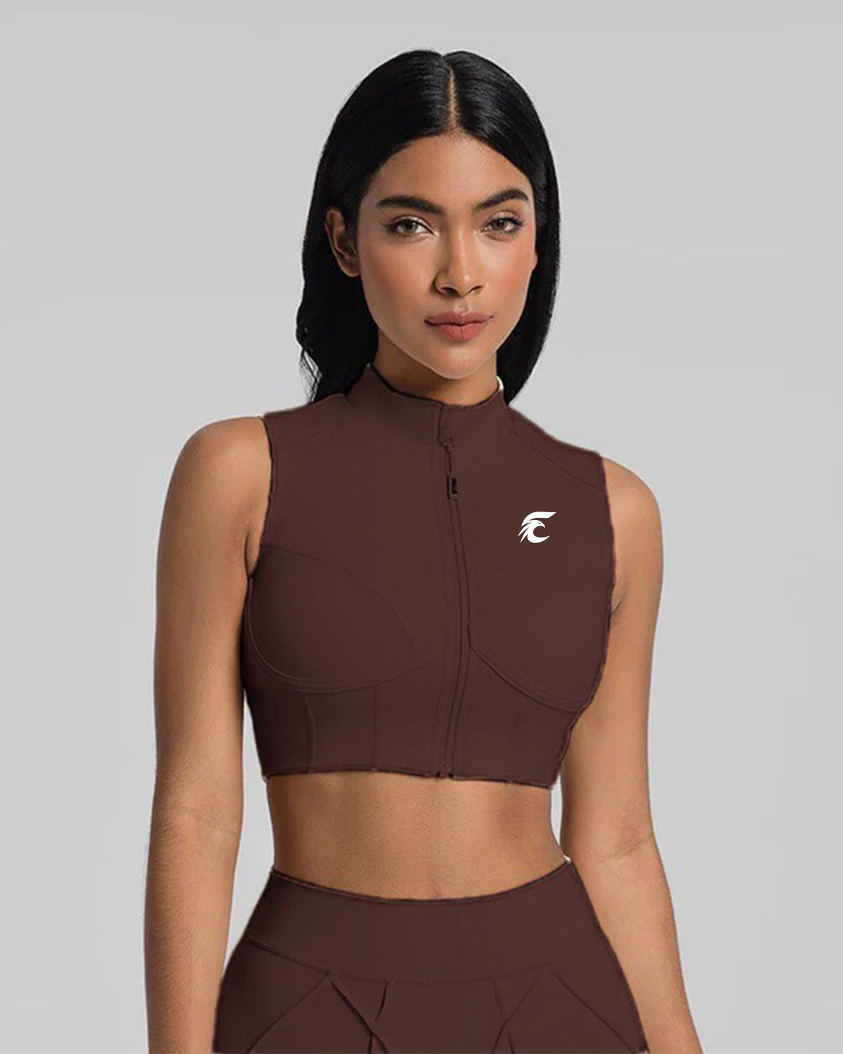 Curved-Seam Flare Pants & Crop Set
