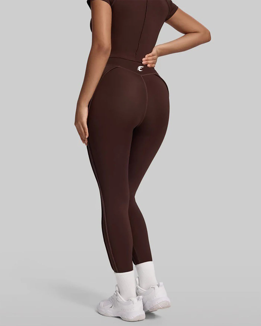 Seamed Crop Tee & Panel-Seam Leggings Set