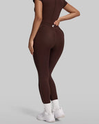 Seamed Crop Tee & Panel-Seam Leggings Set