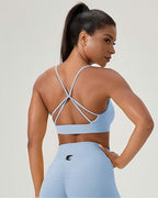 Scoop-Neck Cross-Back Sports Bra
