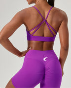 Scoop-Neck Cross-Back Sports Bra