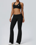 Racerback Bra & Foldover Flare Pants Set