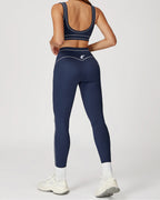 Contrast-Stitch Scoop Bra & Legging Set