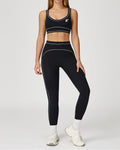 Contrast-Stitch Scoop Bra & Legging Set