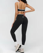 Contrast-Piped Bra & Legging Set