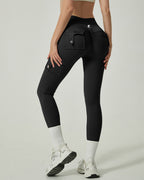 Scrunch-Seat Cargo Leggings